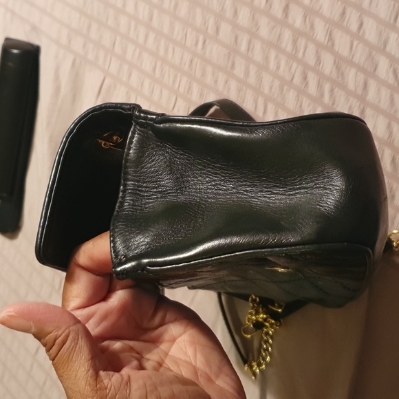 Judith Leiber Black Leather Quilted Mini Bag - Picture 10 of 14